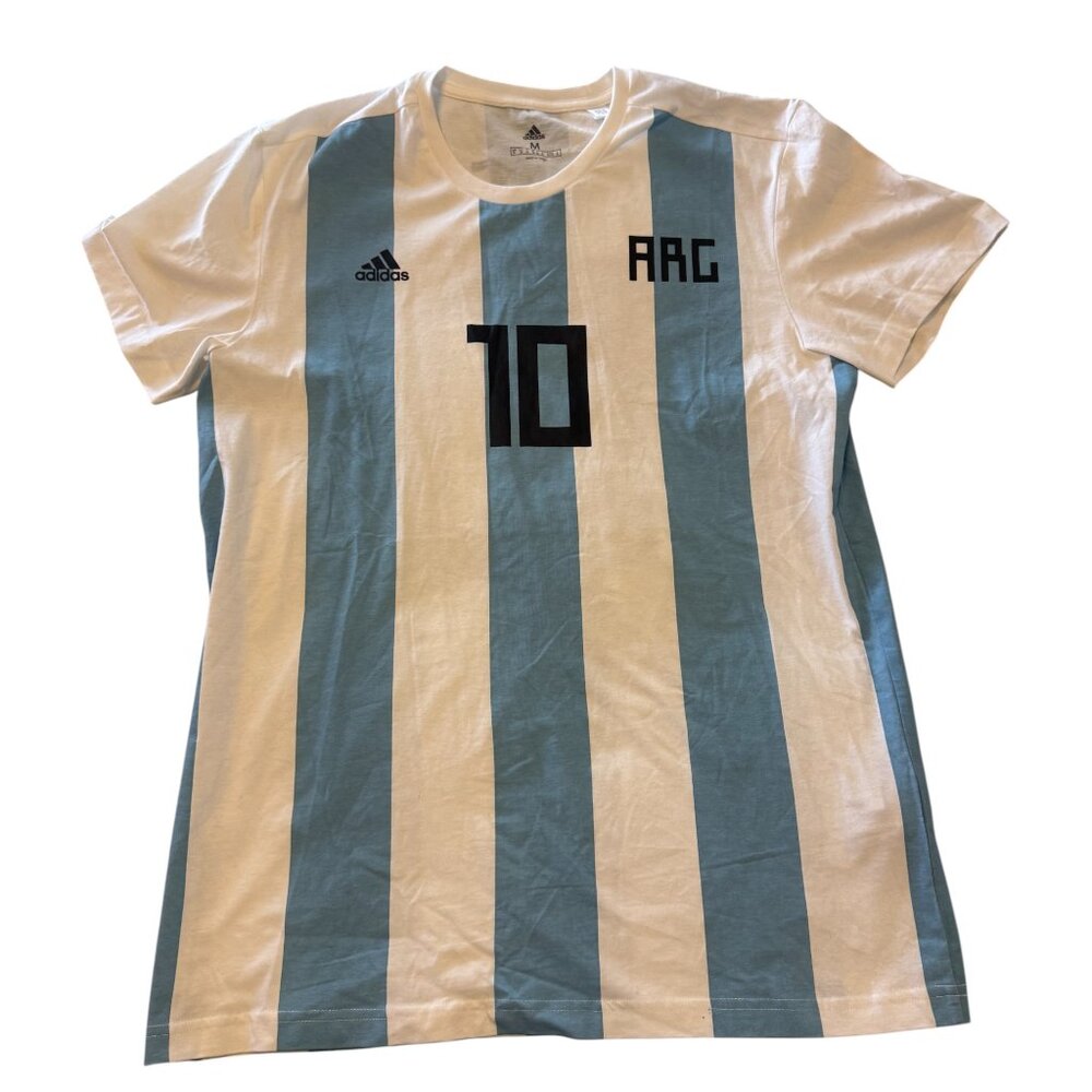 Adidas Argentina Messi #10 Soccer Jersey Men’s Medium Blue White